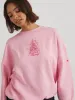 Disney Embroidered Castle Sweatshirt in Pink sold by Skinnydip London