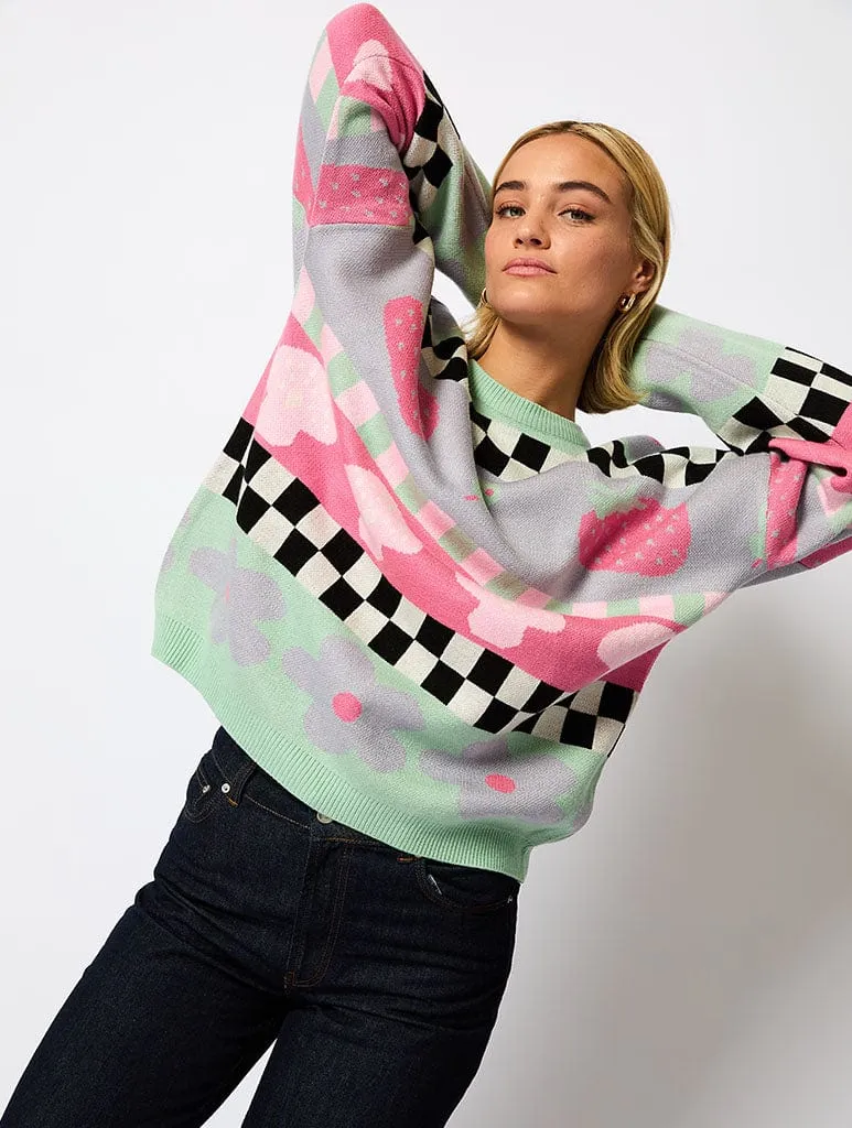 Strawberry And Olive Knitted Jumper sold by Skinnydip London product image thumbnail 3