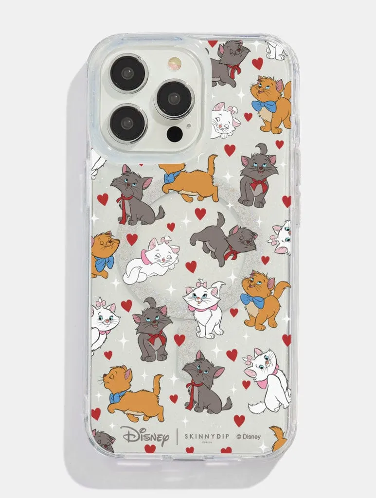 Disney Aristocats Ditsy Heart Glitter MagSafe iPhone Case sold by Skinnydip London
