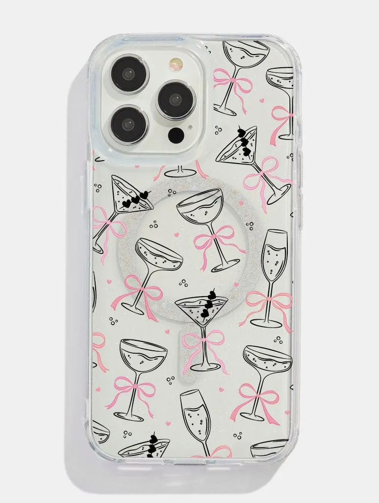 Cocktail Bows Glitter MagSafe iPhone Case sold by Skinnydip London