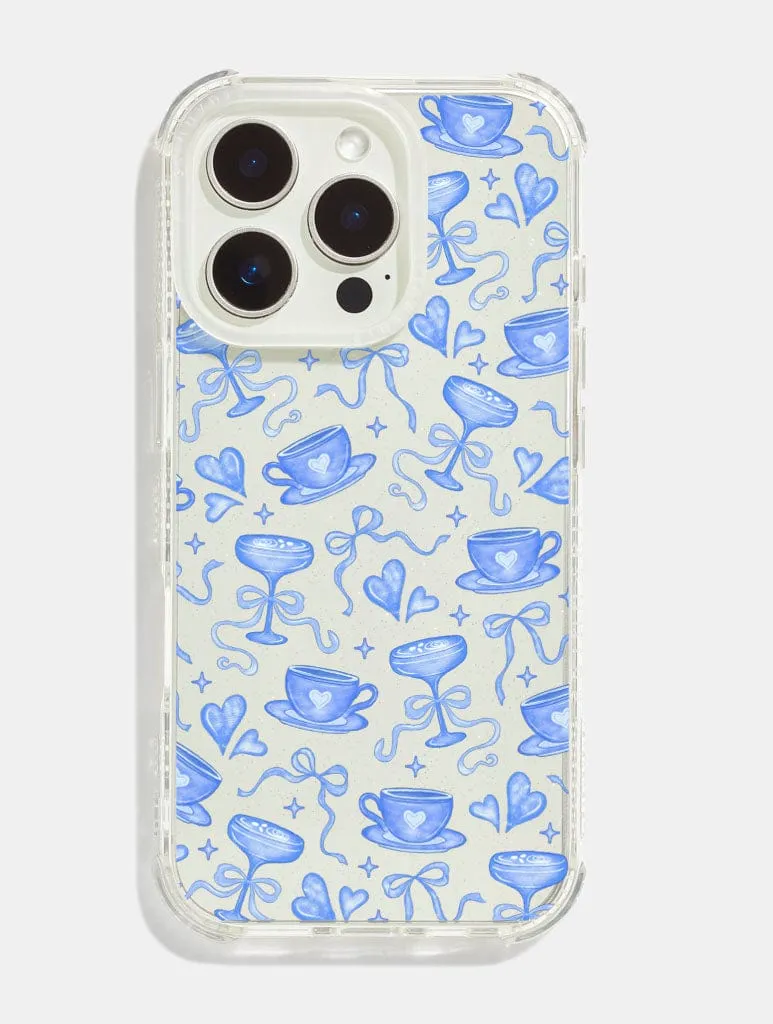 Espresso Blue Bow Shock iPhone Case sold by Skinnydip London