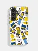 The Simpsons Bart Simpson Sticker Ultra Protective Android Case sold by Skinnydip London