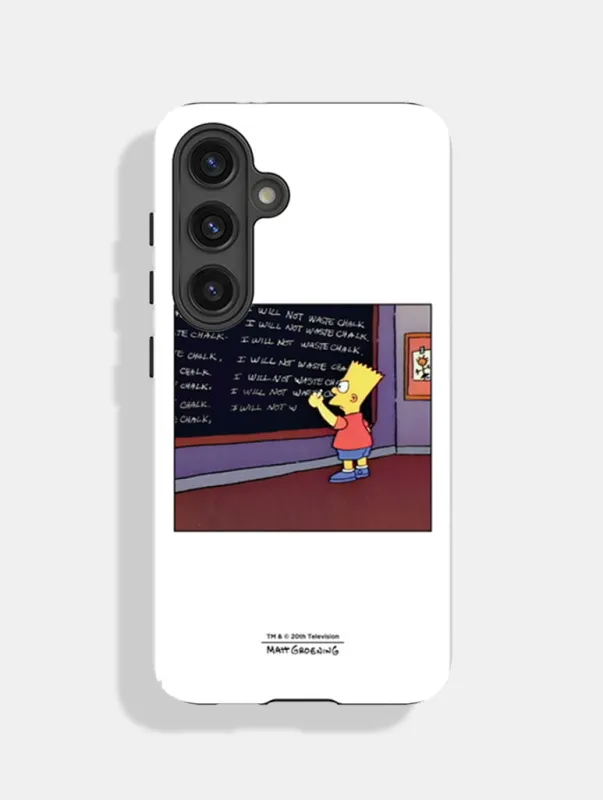 The Simpsons I Will Not Waste Chalk Ultra Protective Android Case sold by Skinnydip London