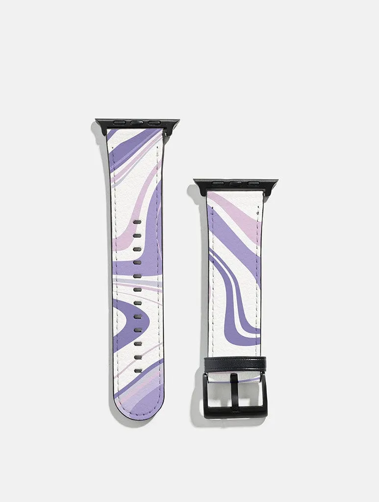 Lilac Swirl Apple Watch Strap sold by Skinnydip London product image thumbnail 2