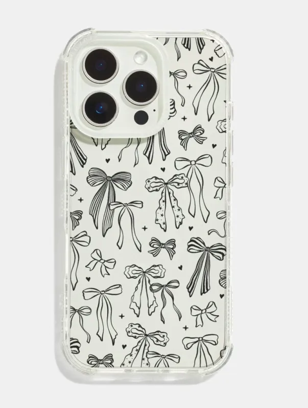 Black Painted Bows Shock iPhone Case sold by Skinnydip London
