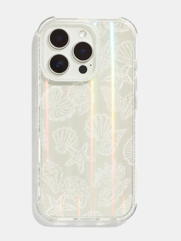 White Sea Shells Shock iPhone Case sold by Skinnydip London