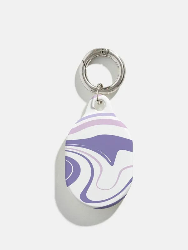 Lilac Swirl AirTag Case in Gloss sold by Skinnydip London