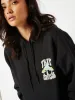 Oversized Trip Advisor Hoodie In Black sold by Skinnydip London