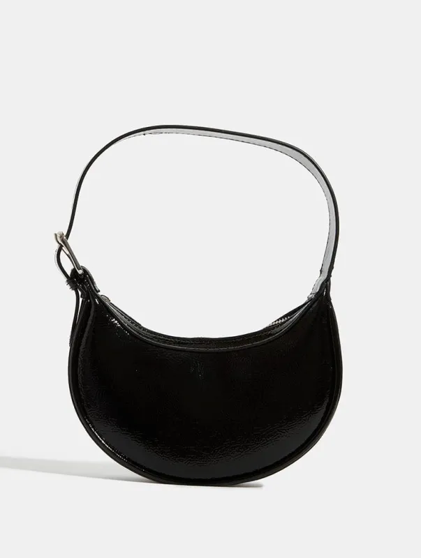 Keeley Black Patent Shoulder Bag sold by Skinnydip London