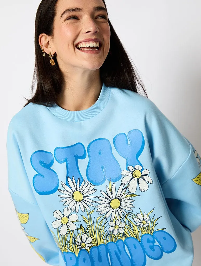 Stay Grounded Oversized Sweatshirt sold by Skinnydip London product image thumbnail 4
