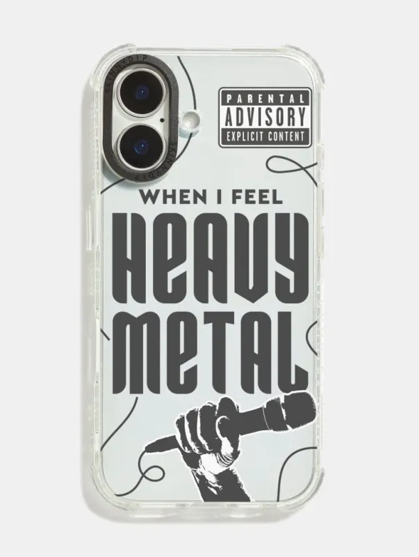 When I Feel Heavy Metal Shock iPhone Case sold by Skinnydip London