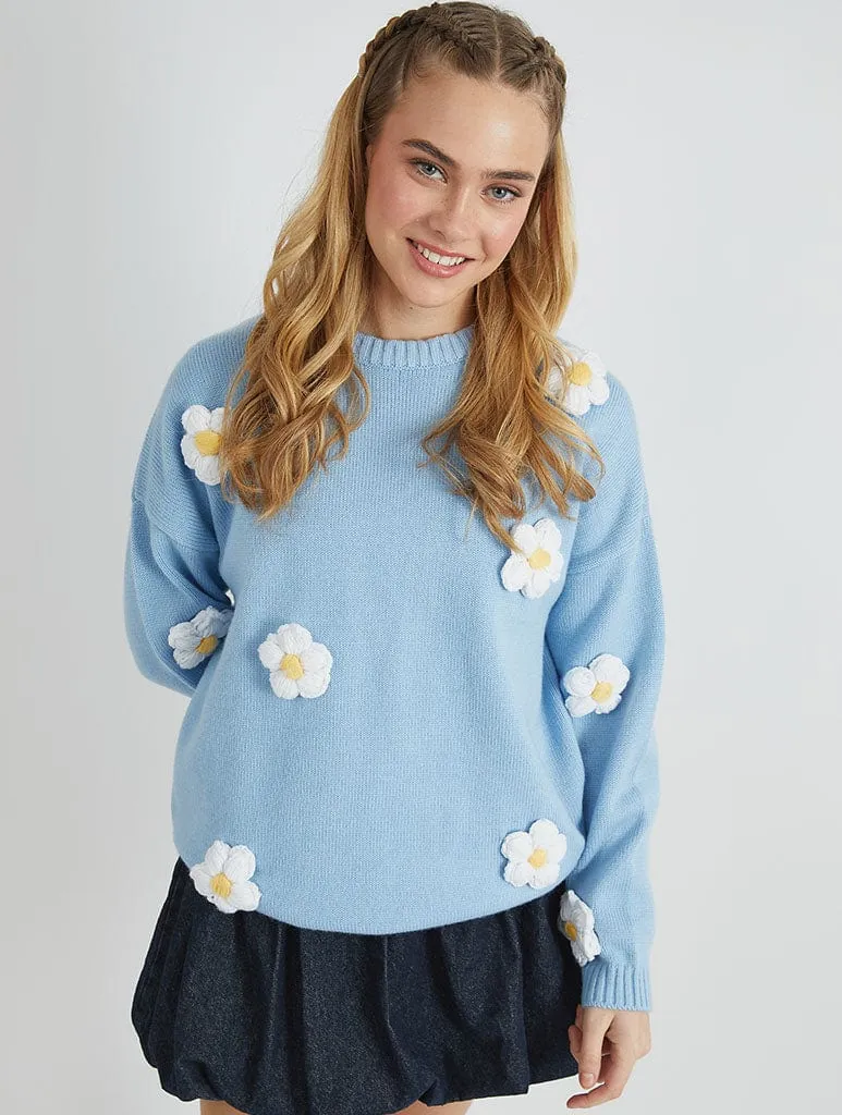 3D Flowers Knitted Jumper sold by Skinnydip London product image thumbnail 3