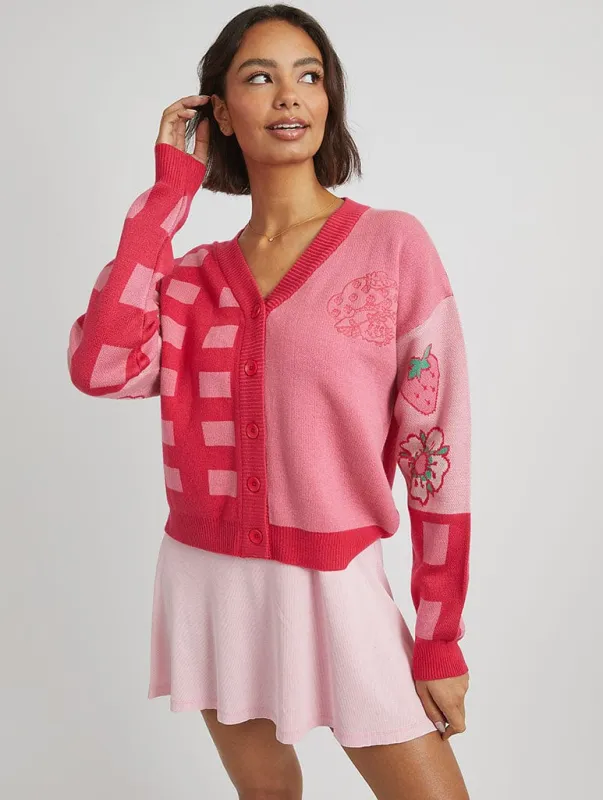 Strawberry Shortcake Knitted Cardi sold by Skinnydip London