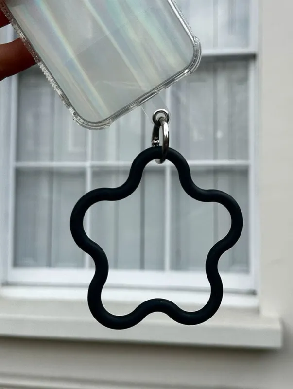 Star Phone Strap In Black sold by Skinnydip London