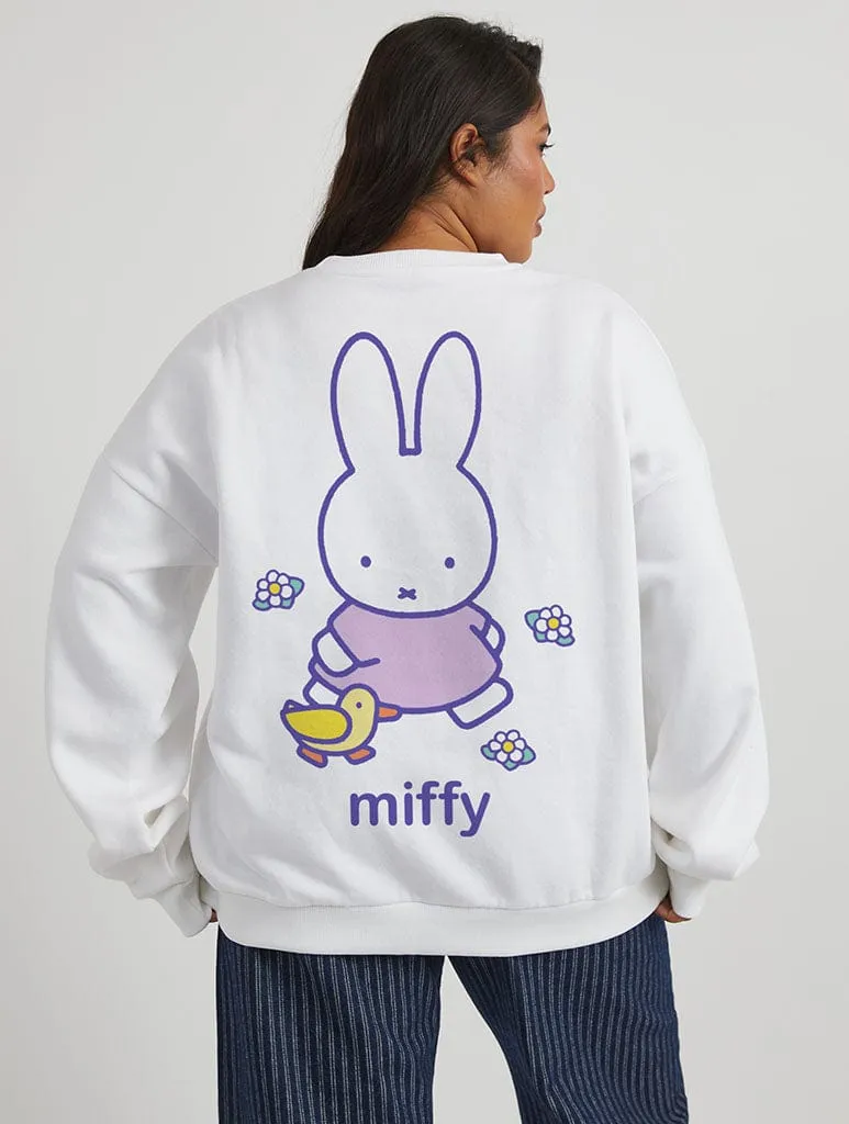 Miffy x Skinnydip Easter Sweatshirt in Ecru sold by Skinnydip London