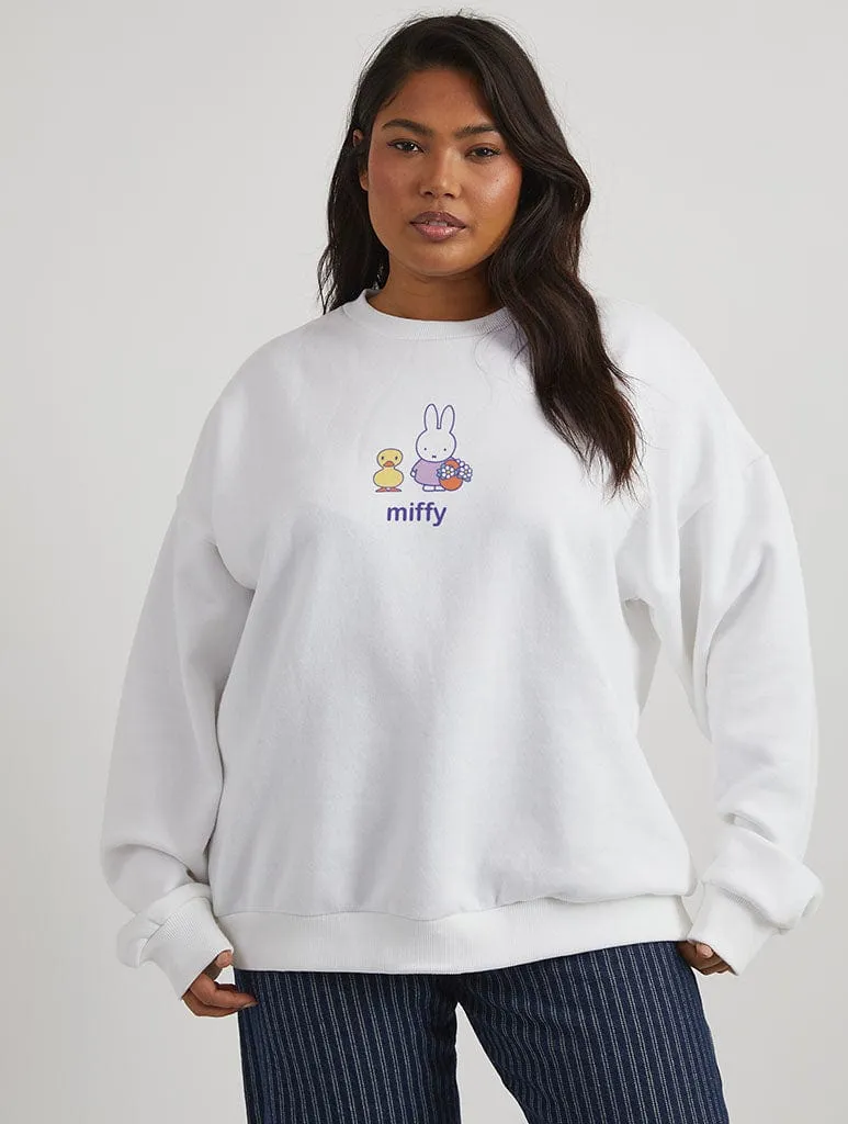 Miffy x Skinnydip Easter Sweatshirt in Ecru sold by Skinnydip London product image thumbnail 2