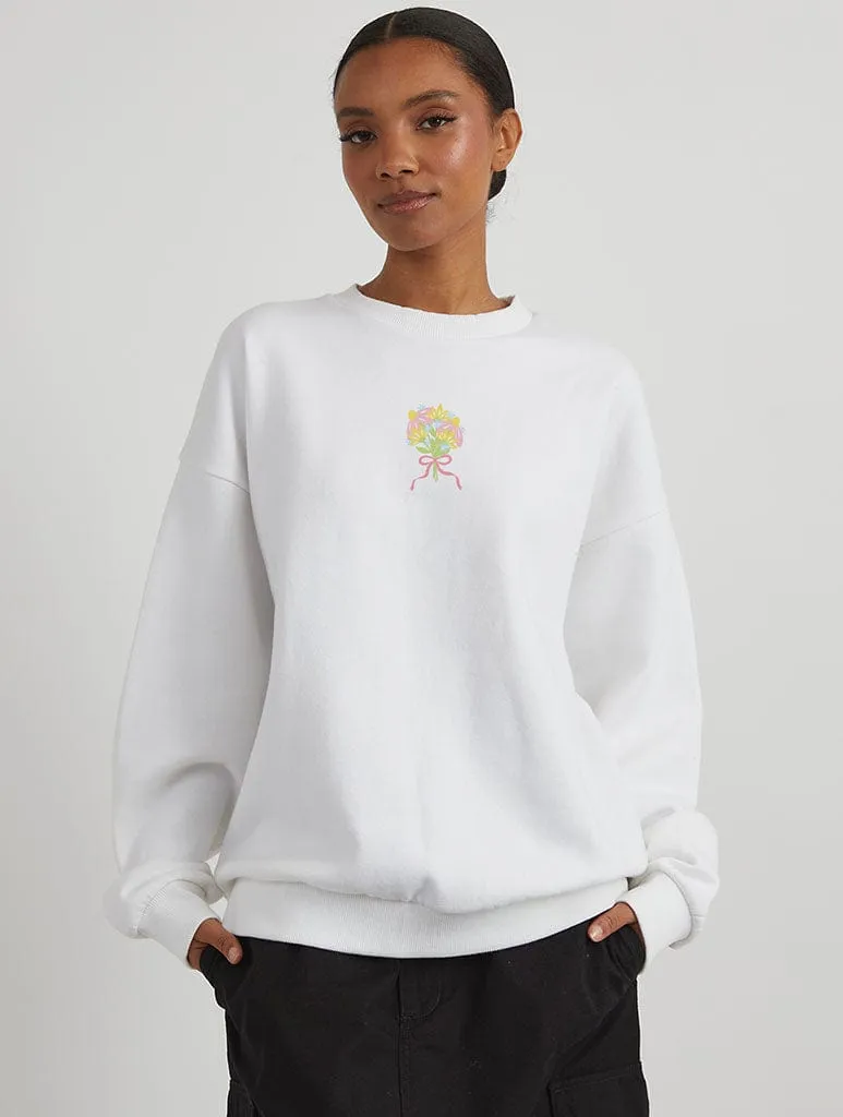 Disney Mickey Mouse Picnic Sweatshirt In Ecru sold by Skinnydip London product image thumbnail 2