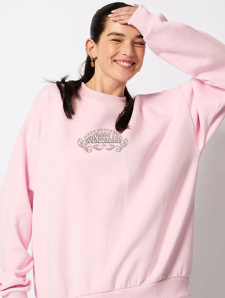 Disney Alice In Wonderland Book Sweatshirt In Pink sold by Skinnydip London product image thumbnail 2