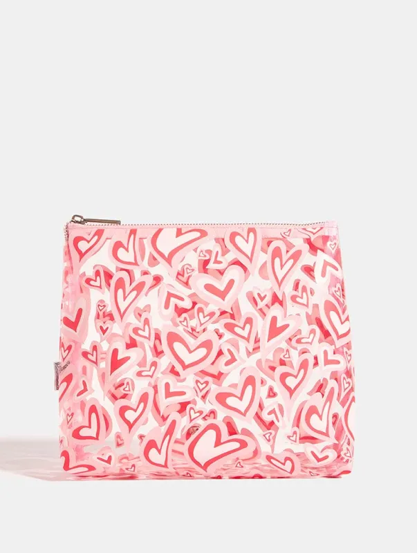 Warped Heart Wash Bag sold by Skinnydip London