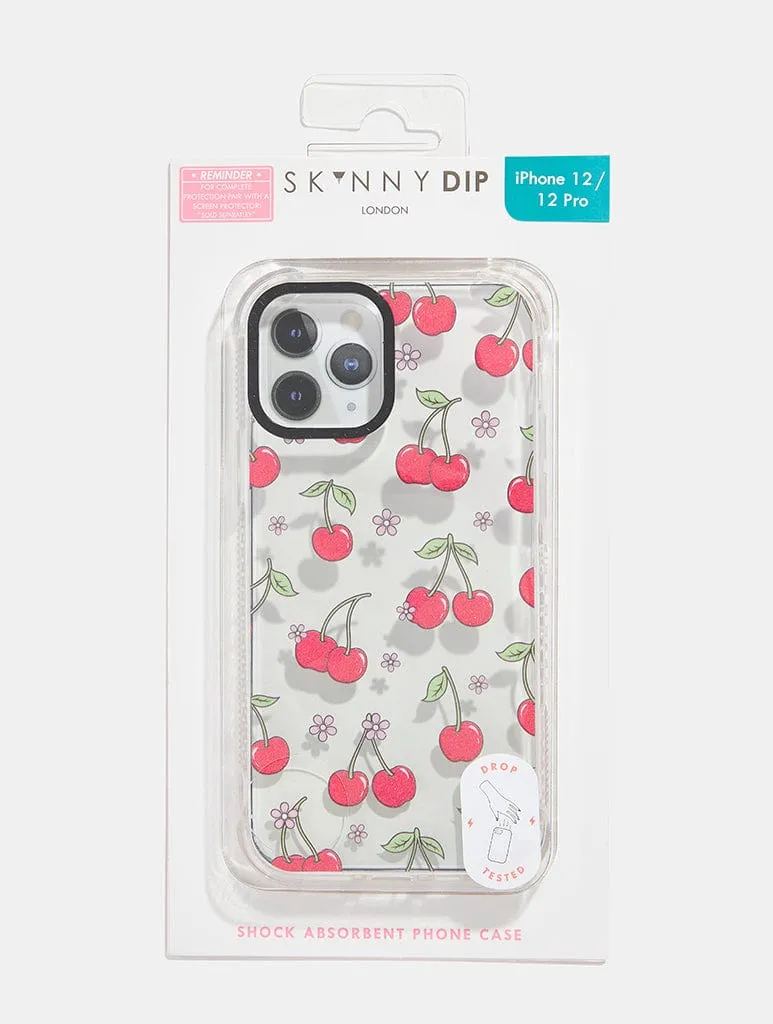 Glitter Floral Cherry Shock iPhone Case sold by Skinnydip London product image thumbnail 5