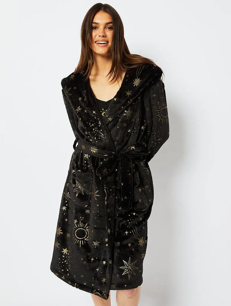 Celestial Starry Night Fleece Dressing Gown sold by Skinnydip London product image thumbnail 3