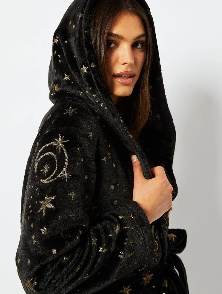 Celestial Starry Night Fleece Dressing Gown sold by Skinnydip London