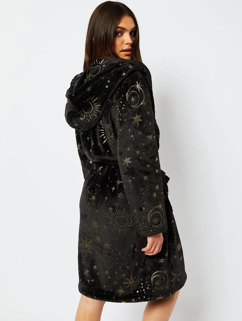 Celestial Starry Night Fleece Dressing Gown sold by Skinnydip London product image thumbnail 4