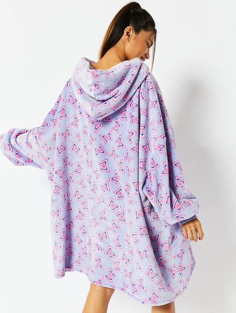 Lilac Butterfly Blanket Hoodie sold by Skinnydip London product image thumbnail 3