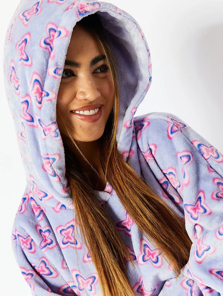 Lilac Butterfly Blanket Hoodie sold by Skinnydip London product image thumbnail 2