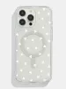 White Ditsy Hearts Glitter MagSafe iPhone Case sold by Skinnydip London