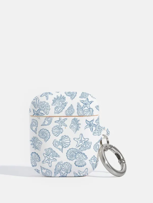 Blue Sea Shells AirPods Case sold by Skinnydip London