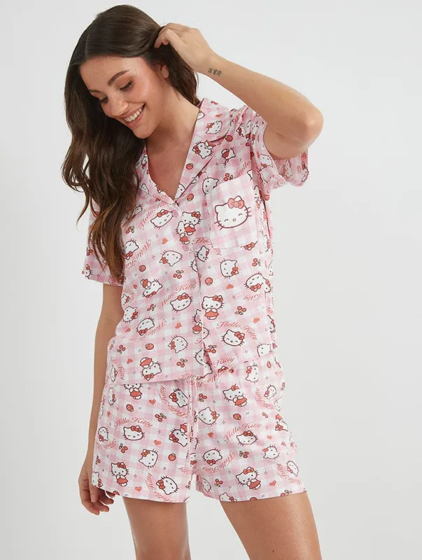 Hello Kitty x Skinnydip Pyjama Shirt & Short Set sold by Skinnydip London