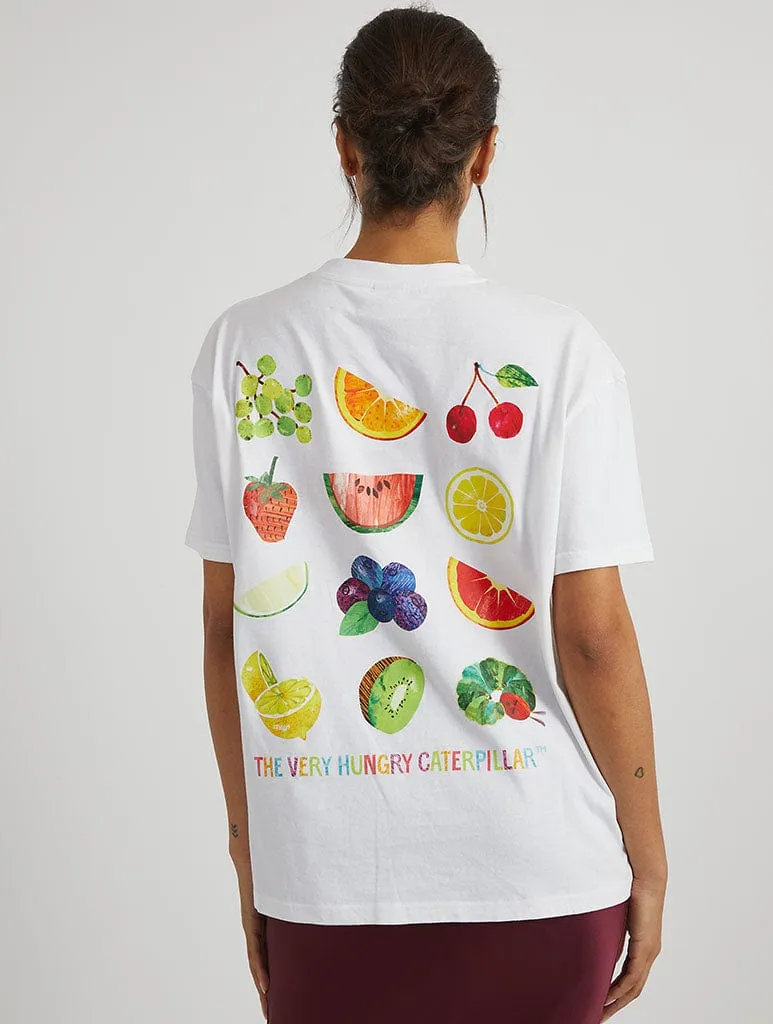 The Very Hungry Caterpillar Fruit T-Shirt in White sold by Skinnydip London product image thumbnail 3