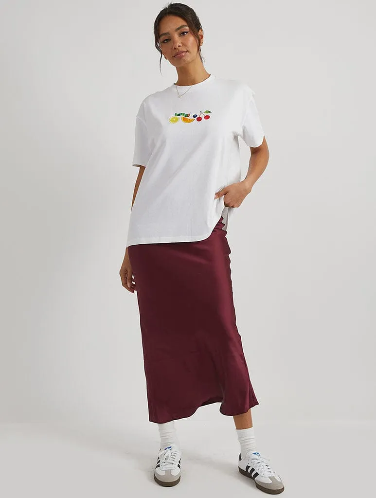 The Very Hungry Caterpillar Fruit T-Shirt in White sold by Skinnydip London product image thumbnail 5