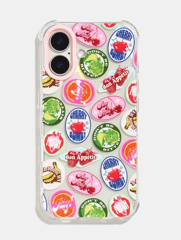 Fruity Graphic Sticker Shock iPhone Case sold by Skinnydip London