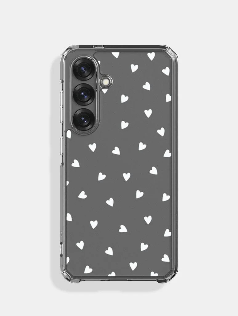White Ditsy Heart Android Case sold by Skinnydip London