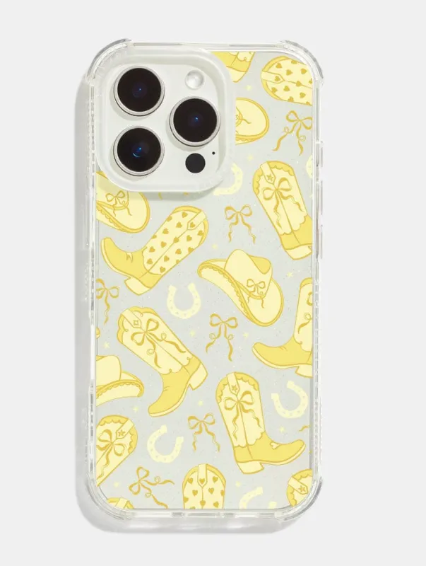 Yellow Coquette Cowgirl Shock iPhone Case sold by Skinnydip London