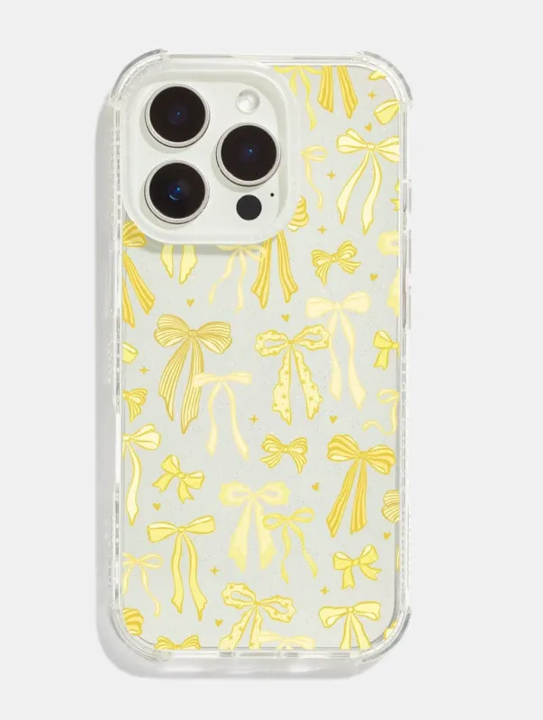 Yellow Painted Bows Shock iPhone Case sold by Skinnydip London