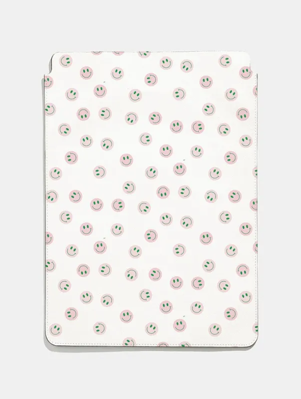 Pink and Green Smiley Tablet Sleeve sold by Skinnydip London