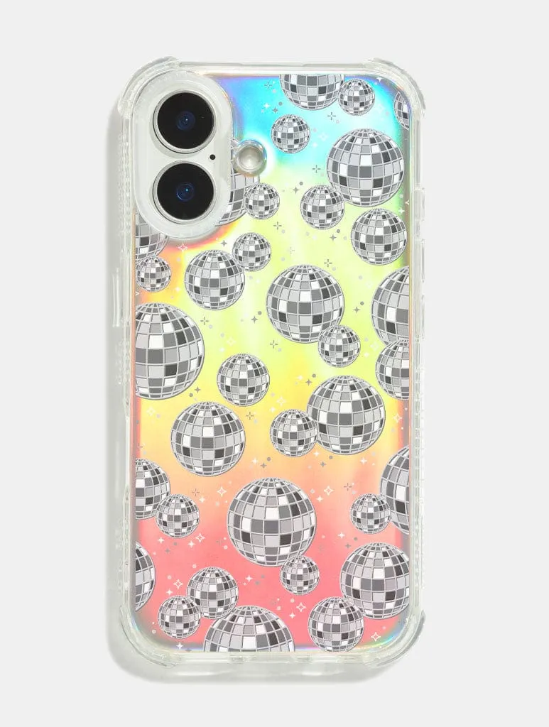 Disco Ball Repeat Holo Foil Shock iPhone Case sold by Skinnydip London