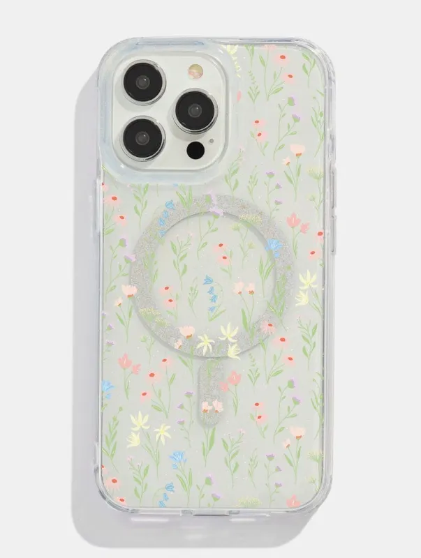 Wildflower Posie Glitter MagSafe iPhone Case sold by Skinnydip London