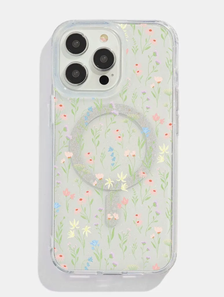 Wildflower Posie Glitter MagSafe iPhone Case sold by Skinnydip London