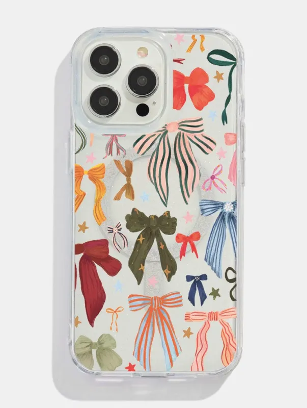 Kate Fox x Skinnydip Bows Glitter MagSafe iPhone Case sold by Skinnydip London