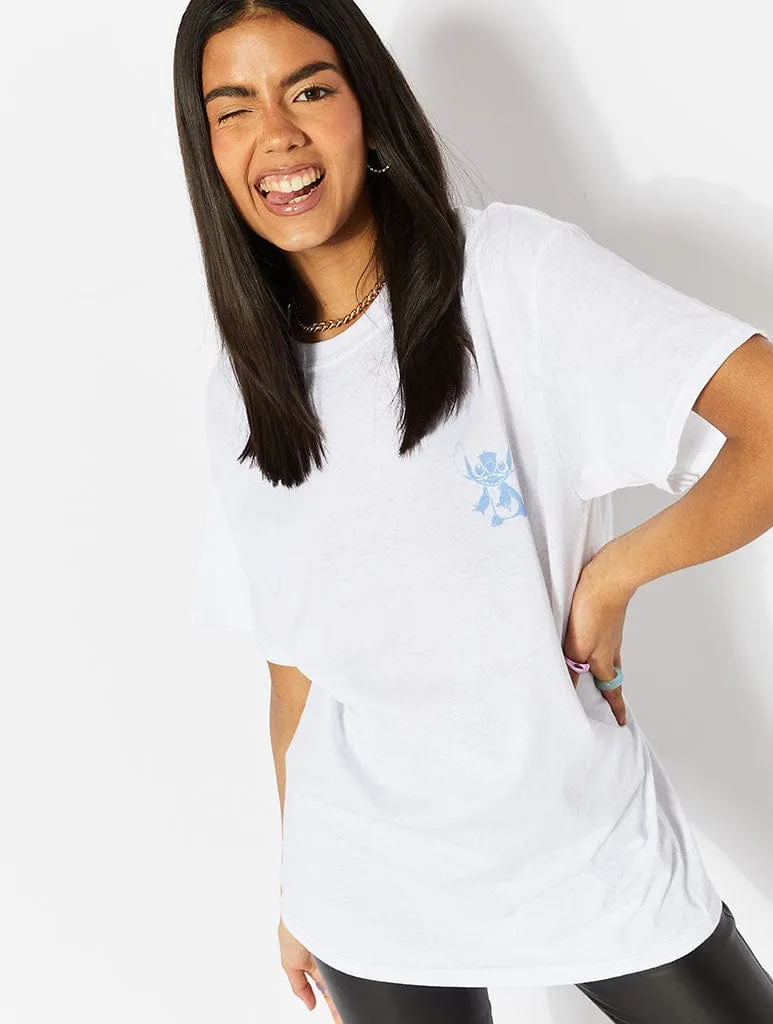 Disney Stitch Experiment White Logo T-Shirt sold by Skinnydip London product image thumbnail 3