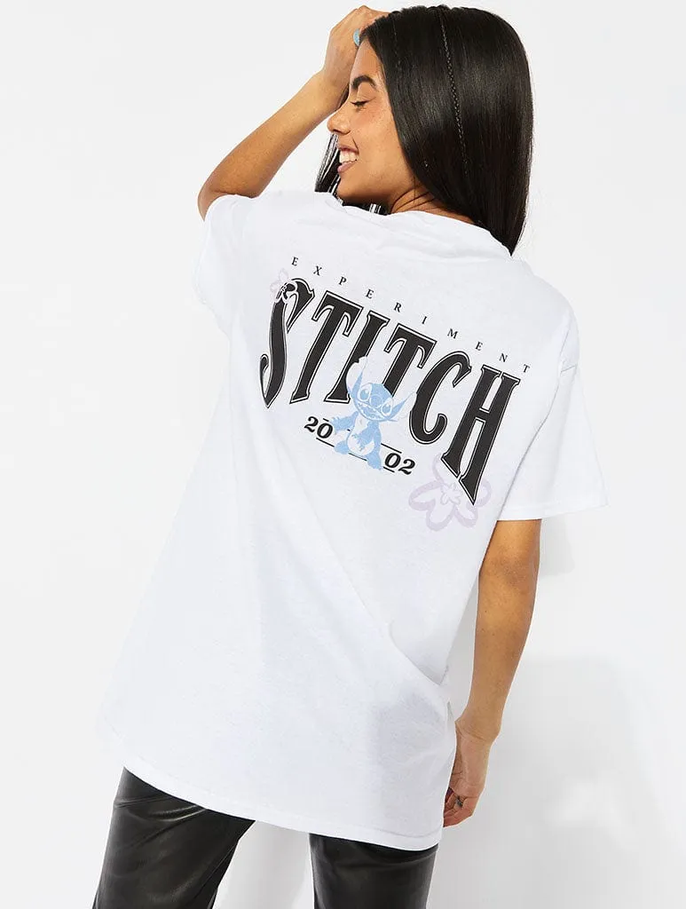Disney Stitch Experiment White Logo T-Shirt sold by Skinnydip London product image thumbnail 4