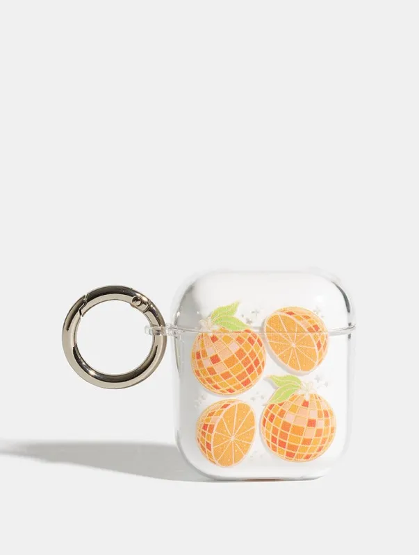 Disco Orange AirPods Case sold by Skinnydip London