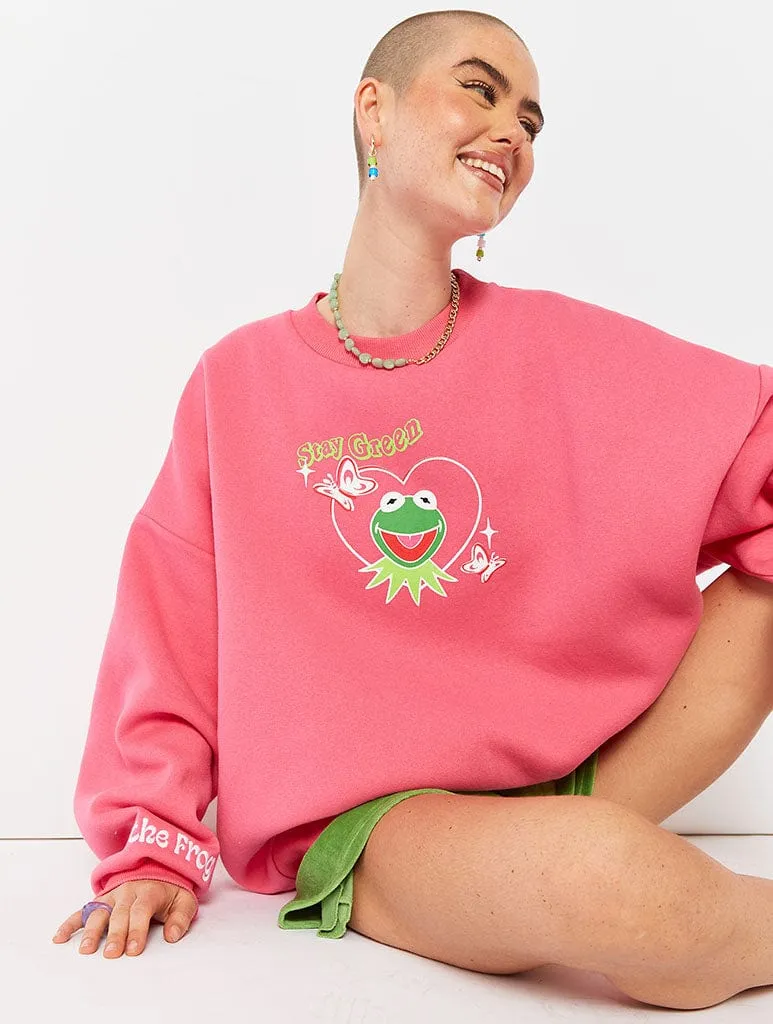 Disney Kermit Heart Oversized Sweatshirt sold by Skinnydip London product image thumbnail 2
