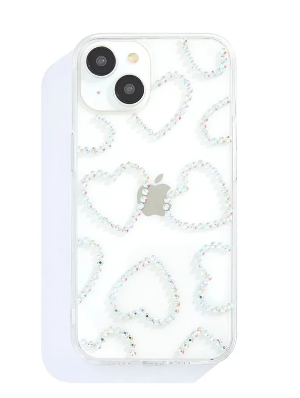 Diamante Heart iPhone Case sold by Skinnydip London