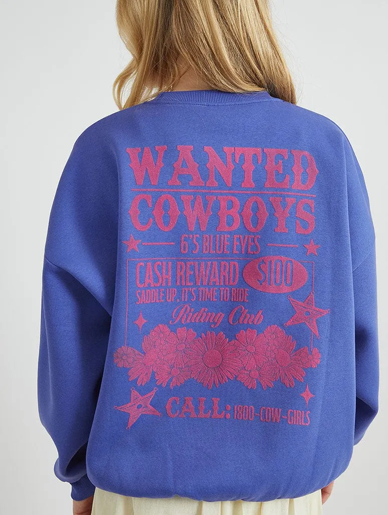 Wanted Cowboys Sweatshirt sold by Skinnydip London product image thumbnail 3