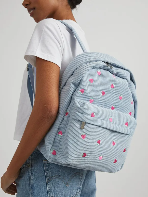 Ditsy Strawberry Backpack sold by Skinnydip London